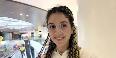 Blowjob in Public Toilet at a Shopping Mall - Public Cumwalk