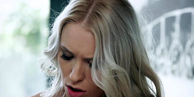 Blonde hottie with perky boobs gets an anal pounding