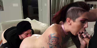 PORNSTARPLATINUM Naughty Sully Savage Pounded By Two Thieves
