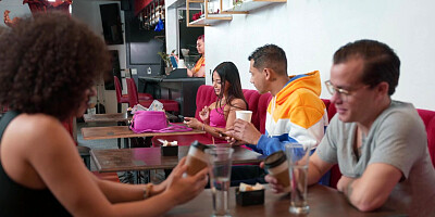 ...Hardcore fuck in a cafe for curvy Brandy Salazar...