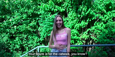 Fooled slut bounces on stranger cock