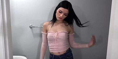 Small tits stepsister sucks stepbros cock to make ex jealous