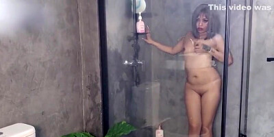 Thaisprite - Tiny Thai Girl Riding Her Dildo In The Shower - Shower Dildo