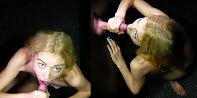 Gloryhole Secrets: Blonde Chloe swallows cum...