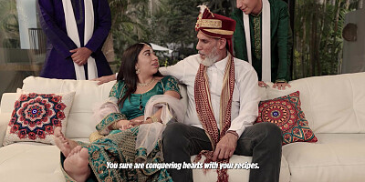 Hindu milf gets fucked by her husband's twins