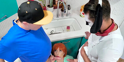 Ginger MILF Lauren Phillips has herself dominated in a wild threesome