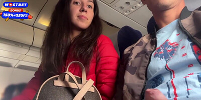 Risky Public Jerking Off On A Plane Full Of People - Public Dick Flashing - Katty West
