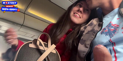 Risky Public Jerking Off On A Plane Full Of People - Public Dick Flashing - Katty West