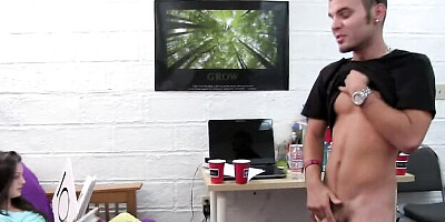 Freshman trailer with seductive Brett Rossi and Cyrus Blow from College Rules