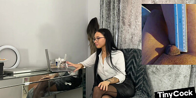 Femdom beauty babe comment smalldicks