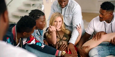 Jason Luv, Jax Slayher And Jason Brown - Blonde Babe Received Experience Of Group Interracial Sex