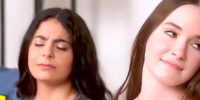 Angel Smalls, Hazel Moore And Angel Gostosa - Busty Brunette And Her Friend Swap With Their Stepbrot