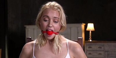 Bound babe connected to electricity then rough fucked