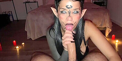 Cute Elf Gets A Lot Of Piss Milk And Cum In Her Mouth Spec