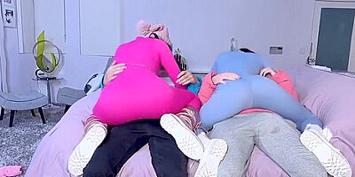 Lulu Chu, Kimmy Kimm - Our Pussy Withdrawal Ends With A Snowed-in Swap