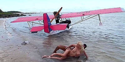 Caylian Curtis Fucks A Pilot On A Secluded Island Beach