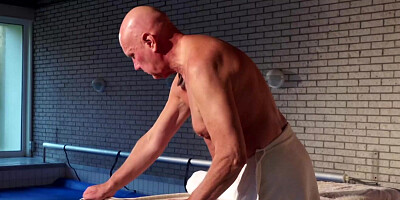 Sexy blonde teen fucks with old man