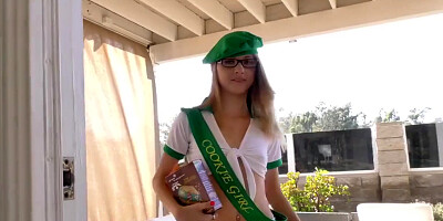 Blonde Shaved Teen 18+ Blowing And Fucking