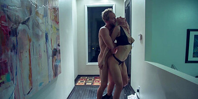 ...Blonde-haired bimbo Amanda Tate takes fierce cock deep inside...