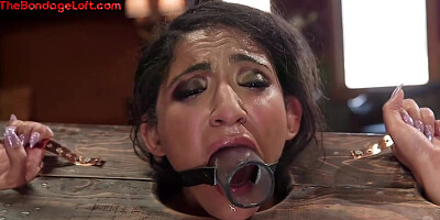 Subdued dungeon subjects obeying maledom