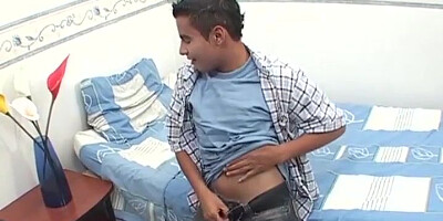 OTBXXX.com - Hernan enjoys stroking his rock hard dick until he bursts with warm cum