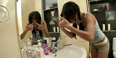 Skinny dirt with thrilled Pandora from Stunning 18