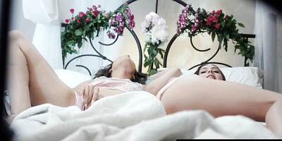 Web Young featuring Aften Opal and Nicole Aria's caught masturbating movie