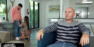 Lucky Stud Pounds Big Titted Latina Aunty While Her Husband Is Not Watching