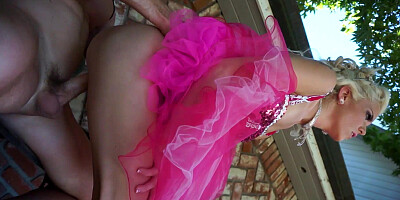 ...Sexy prom queen Halle Von gets fucked hard in various positions...
