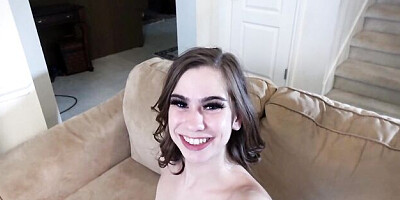 Aesthetic hottie Kaitlyn Kox definitely likes touching her wet shaved pussy