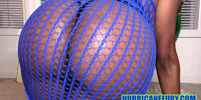 Booty In Fishnet: Hairy Pussy Squirting, Anal & Dp 11 Min