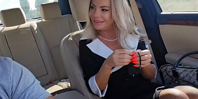Stepmom Masturbate in My Car with New Toy Buy from the Shop