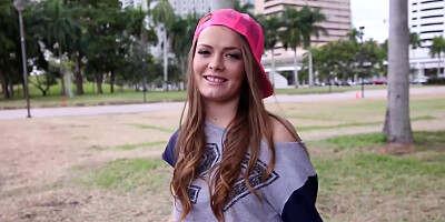 Cute rollerblade chick Monica is fucked