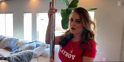 Big booty busty MILF playing with dildos