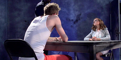 A brunette that loves to ride dick is getting penetrated by a convict