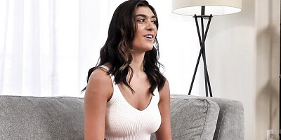 Busty brunette Aubry Babcock likes riding on a long hard penis