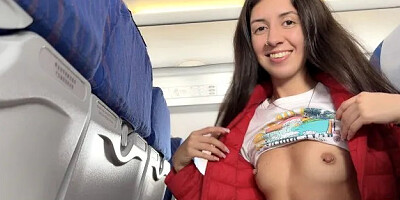 I Cant Wait and I Want to Jerking off His Cock Right on Plane Full of People...