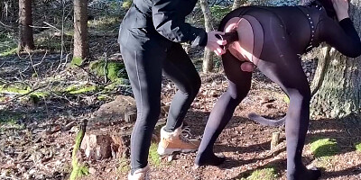 Femdom: The Slave Is Brutally Fucked And Fisted In The Forest