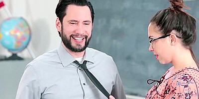 Geneva King And Tommy Pistol - Horny Professor Fucks His Student 18+ Stepmom During A Meet
