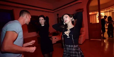 Swingers Club Party - Hardcore Sex with Horny Brunette