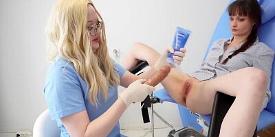 The Gynecologist Inserted A Large Dildo Into My Pussy