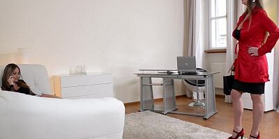 My Boss Just Pissed In My Mouth! For Distorded 5 Min With Cathy Heaven And Rachele Richey