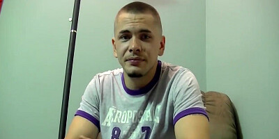 JoeSchmoeXXX.com - Amateur dude jerks off his juicy cock on bed and cums hard