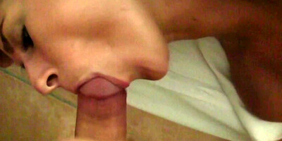 Sexy homemade BJ from his dick loving girlfriend