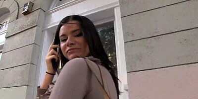PublicAgent Pretty brunette led underground for sex with stranger