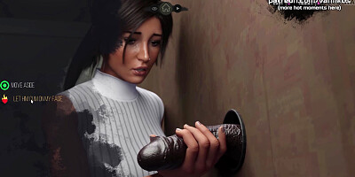 Tomb Raider Lara Croft Teen With Big Tits Glory Hole BBC Blowjob And Cum In Mouth - Croft Adventures - 3D Animated Game - #1