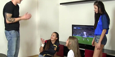 Olivia Nice, Tiffany Tatum And Rebecca Volpetti - Group Porn Three Young Bitches With One Fan