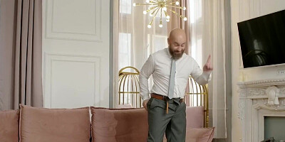 Daddy's dick is going to rip her pussy to total shreds