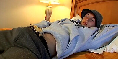 Inked youngster Kelly Cooper luvs fapping off his weenie rock hard spear solo