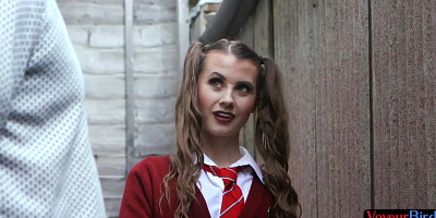 Stripping voyeur coed teasing old teacher